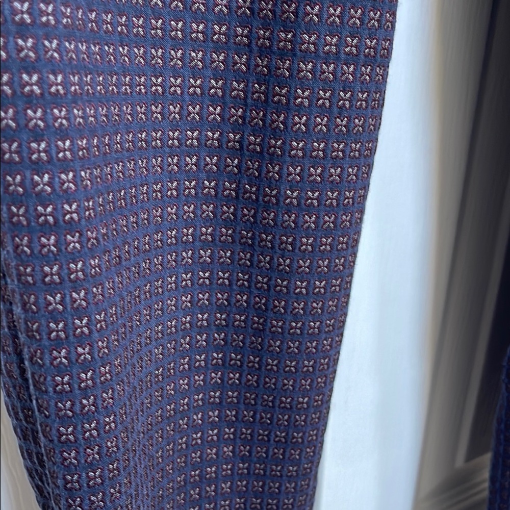 Loft Navy Patterned Pants - image 4